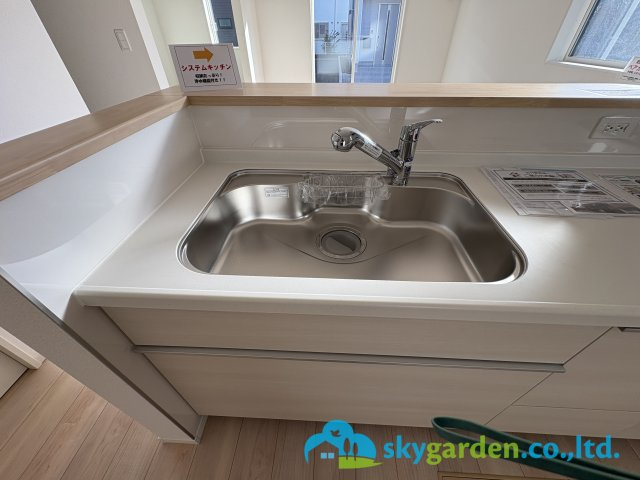 茅ヶ崎市柳島第11　新築戸建　全8棟7号棟のキッチン|キッチンシンク