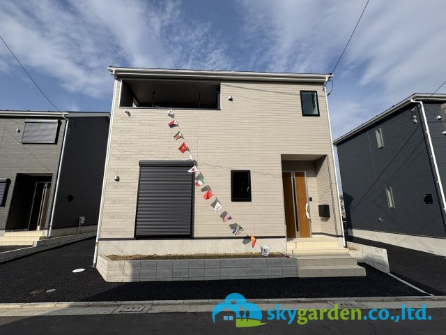 茅ヶ崎市柳島第11　新築戸建　全8棟7号棟の外観|シンプルで落ち着いた外観