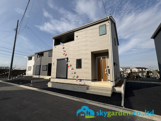 茅ヶ崎市柳島第11　新築戸建　全8棟7号棟の前面道路含む現地写真|前面道路含む現地写真です