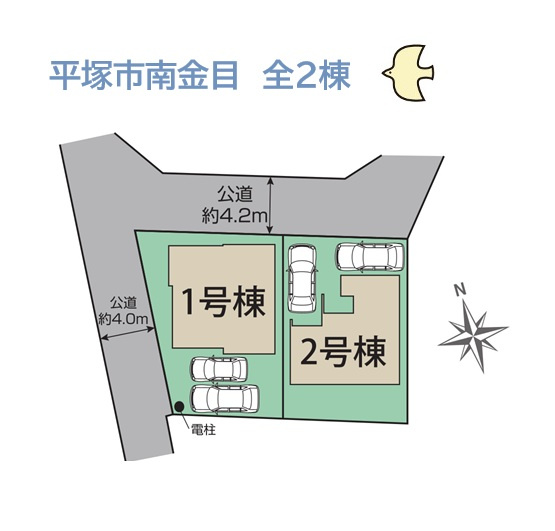 【区画図】 | 小・中学校近く、お買い物便良好な好立地◎
お車は並列駐車が可能です♪
