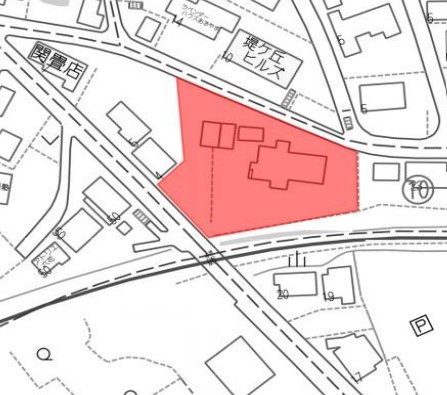 桐生市堤町3丁目379坪土地の区画図