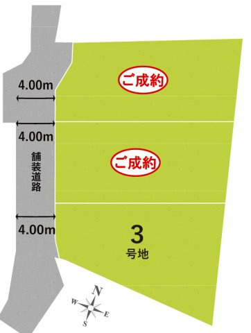 奥海印寺門ノ町　3号地の区画図