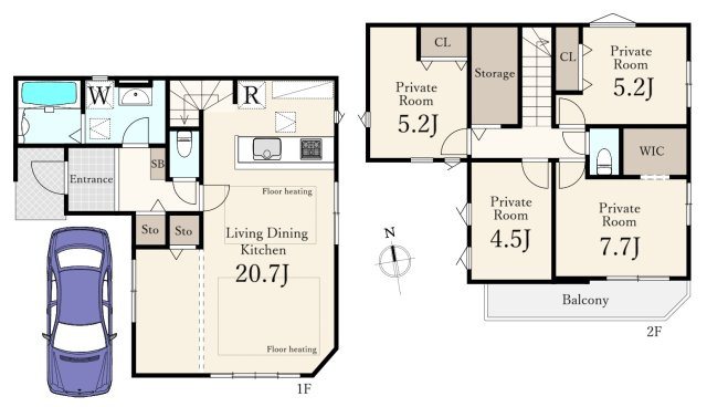 練馬区東大泉7丁目 限定1棟の間取り