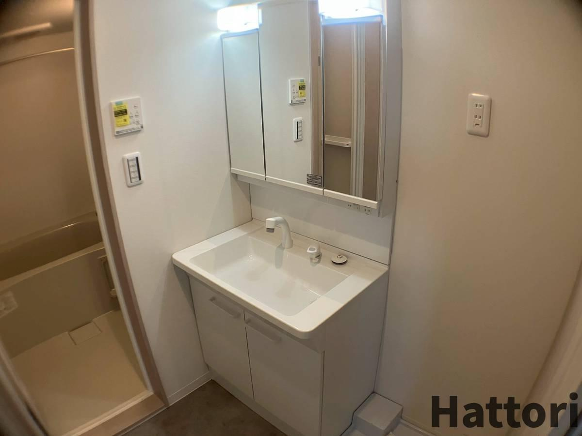 豊中市宝山町のアパートの洗面所