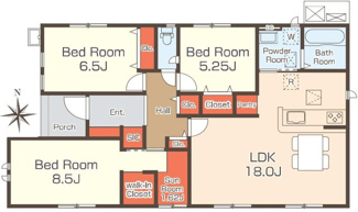 【間取り】 | 会津若松市日新町新築一戸建て2棟