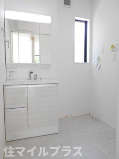 【独立洗面台】 | 会津若松市日新町新築一戸建て2棟 | 朝の身支度には欠かせない独立洗面化粧台