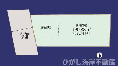 平塚市札場町　中古戸建の区画図|区画図です。