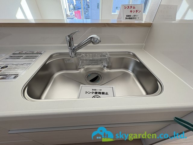 茅ヶ崎市柳島第11　新築戸建　全8棟8号棟のキッチン|キッチンシンク