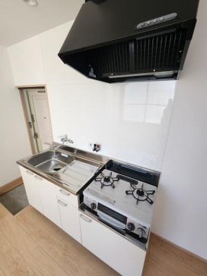 ツカサビルのキッチン|2口コンロ設備外