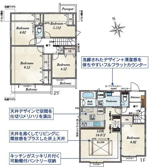 【間取り】 | 稲城市大丸　新築戸建　全3棟