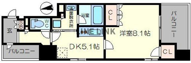 ローレルタワー心斎橋の間取り