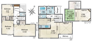 【間取り】 | 新座市片山3丁目　全1棟　1号棟 | 新座市片山3丁目　全1棟　1号棟