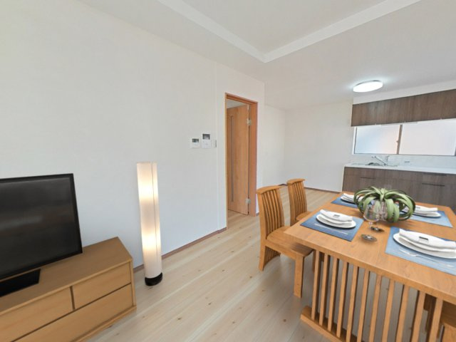 リフォーム中古戸建　本巣市見延　平成元年築の居間・リビング|※家具配置イメージ