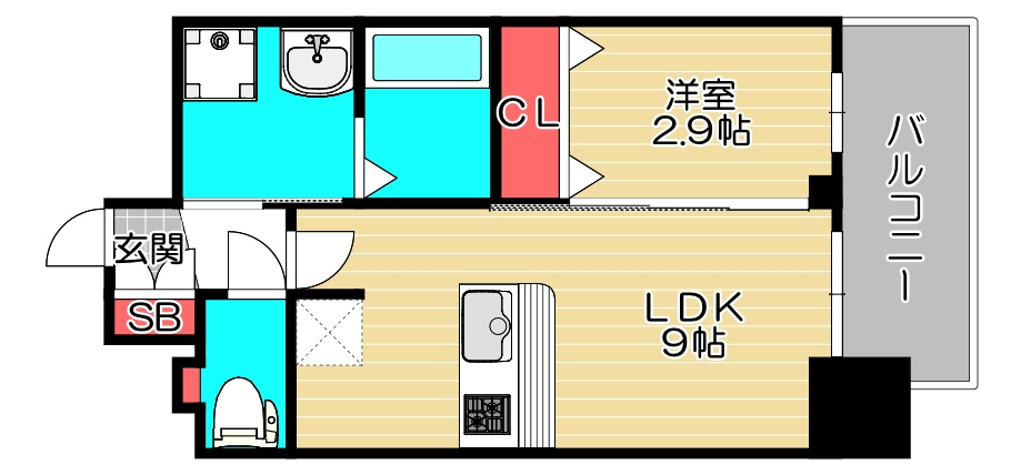 プレサンス西九条シティベイの間取り