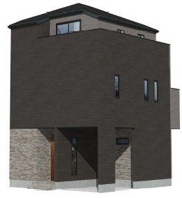 【外観パース】 | グランエクセラ港北/小机町 | 土地面積/73.93㎡（約22.36坪）　建物面積/97.91㎡（29.55坪）