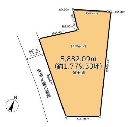 川越市下広谷売地の土地図
