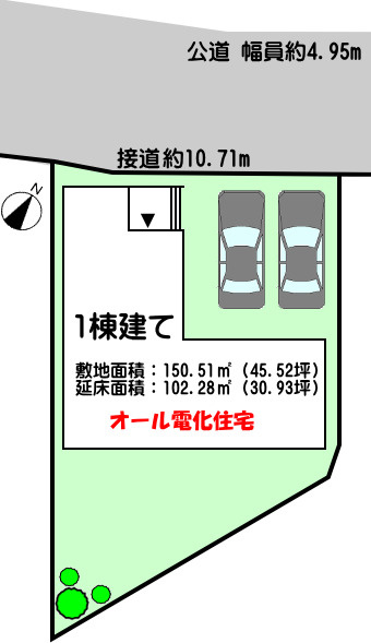 碧南市堀方町の前面道路含む現地写真|前面道路　北東向き