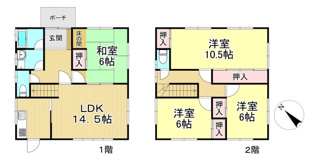 【間取り】 | 野洲市冨波乙　中古戸建