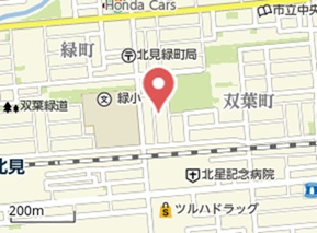 【地図】 | 北見市双葉町４丁目６番１９号　平家建中古売家