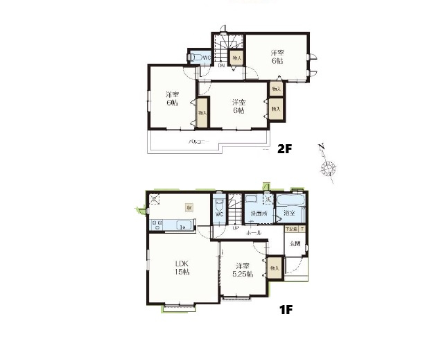 【間取り】 | 川越市南大塚　全１棟 | 4LDK
