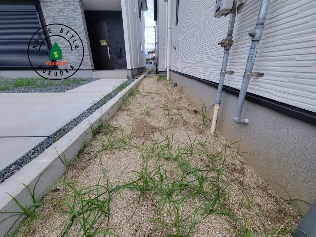 大野城市畑ケ坂第1-3棟（2号棟）　の庭|お庭で自由な時間を過ごせます。