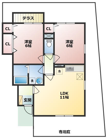 【間取り】 | ハイツメビウス Ａ棟