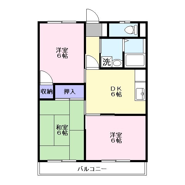 内野ハイツの間取り