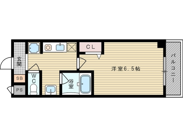 1Kのお部屋です