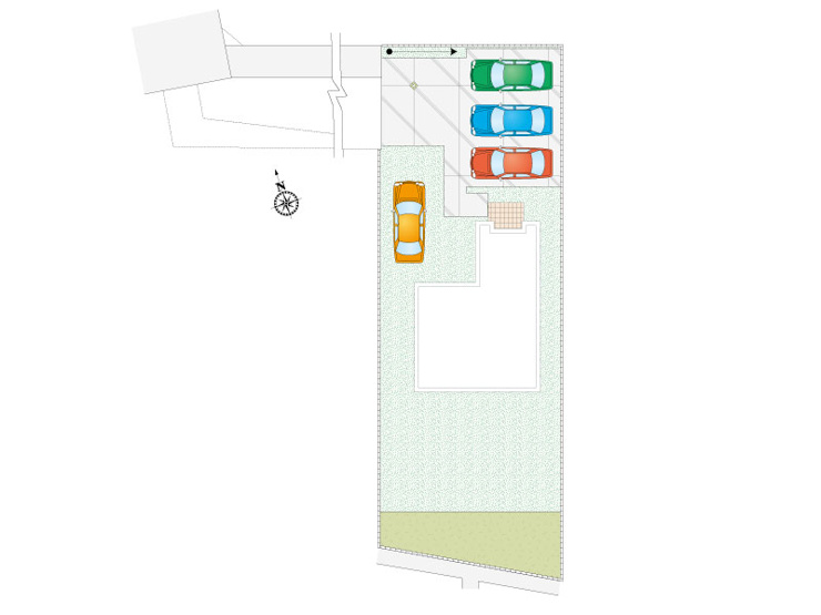 12号棟　敷地面積　357.18㎡(108.04坪)　広い敷地は108坪！駐車スペースは4台可能！急な来客にも困りません！ご家族やご友人と広いお庭でバーベキューなどはいかがでしょうか！
