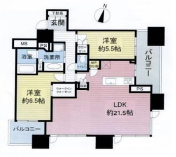 シティタワー東梅田（天神橋筋６丁目）の間取り