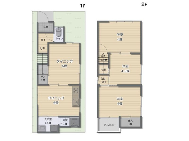 【間取り】 | 山科区椥辻封シ川町　中古戸建