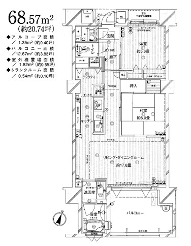 ゼファー熱海ビーチタワーの間取り