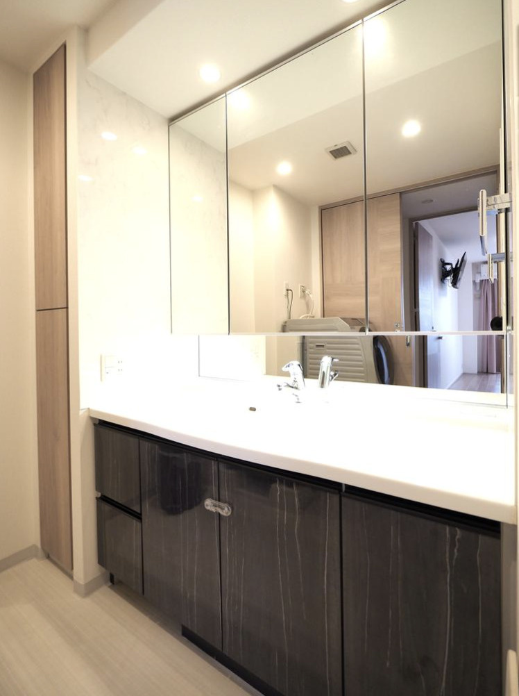 大阪ひびきの街ザ・サンクタスタワー11階の独立洗面台