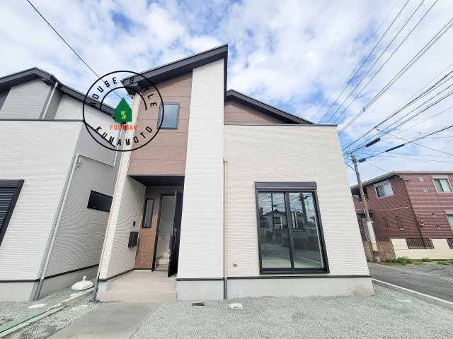 熊本市中央区帯山7丁目第1-2棟（2号棟）　の外観|デザイン性のある外観です。