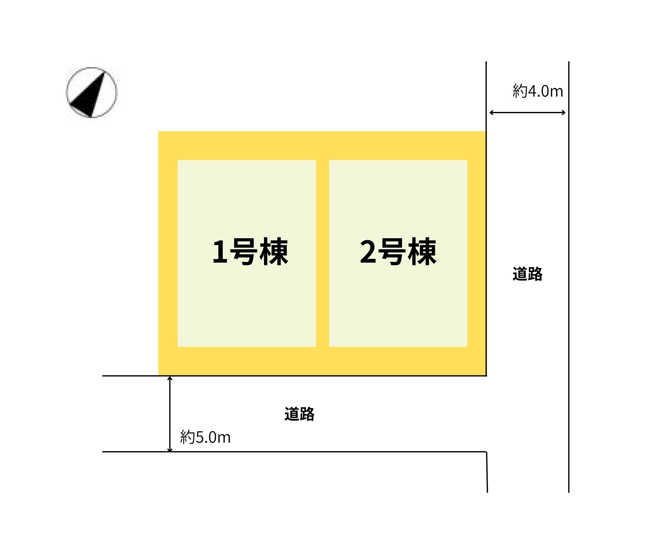 熊本市中央区帯山7丁目第1-2棟（1号棟）　の区画図|配置図（1号棟）