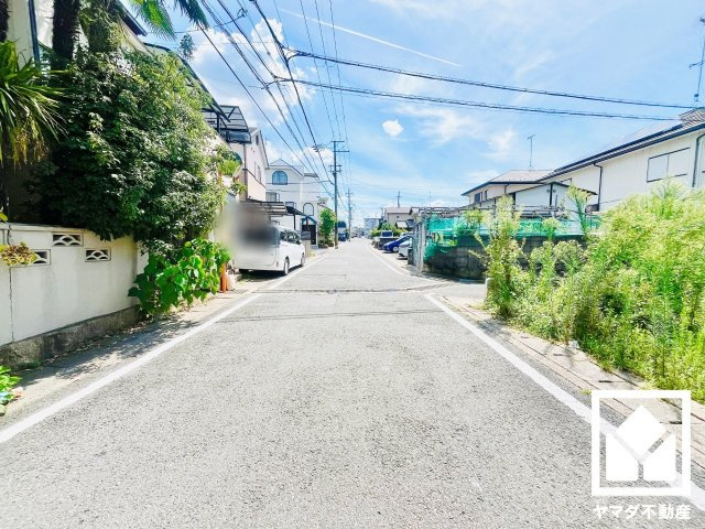 伏見区醍醐岸ノ上町　1期の前面道路含む現地写真