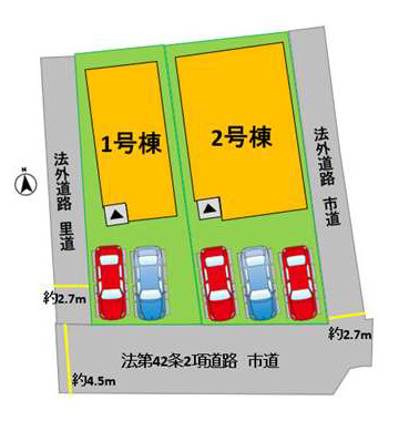 よかタウン／南区元三町３丁目２期／１号棟の区画図