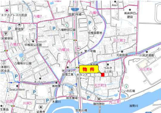 よかタウン／南区元三町３丁目２期／２号棟の地図