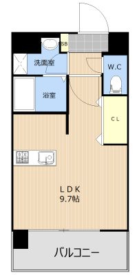 【間取り】 | LIBTH天神南 | 現況優先。