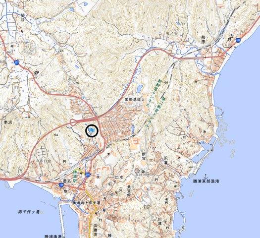 勝浦市墨名 1棟アパートの地図