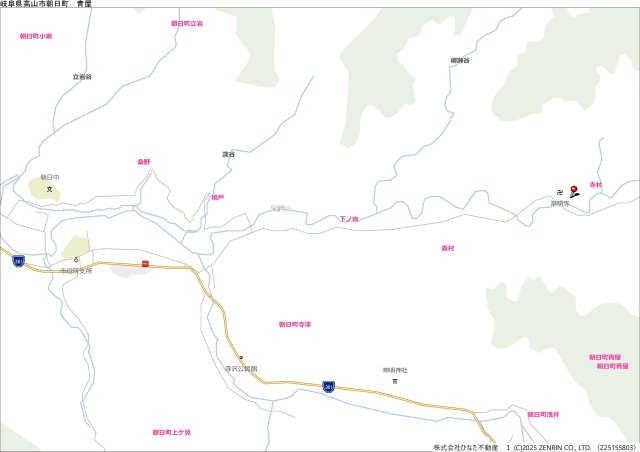 8/23新規　戸建　高山市朝日町青屋　1890万の地図