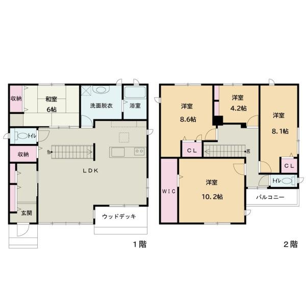 和歌山市栄谷　中古戸建の間取り