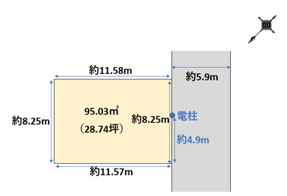 東区東中島4丁目　土地の区画図