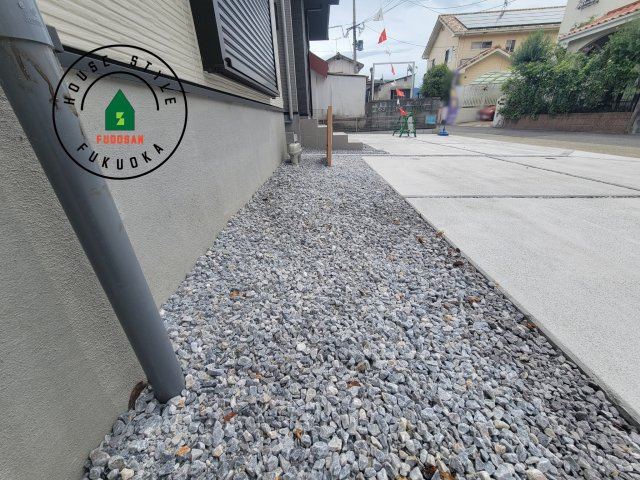 糟屋郡須恵町大字旅石第5-２棟（1号棟）　の庭|お庭で自由な時間を過ごせます。