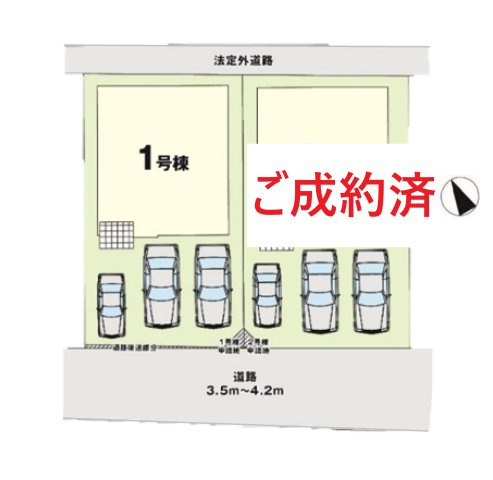 糟屋郡須恵町大字旅石第5-２棟（1号棟）　の区画図|配置図（1号棟）
