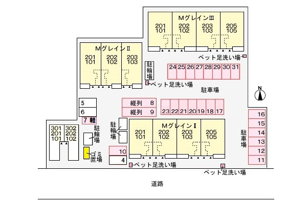 M グレインⅠの区画図
