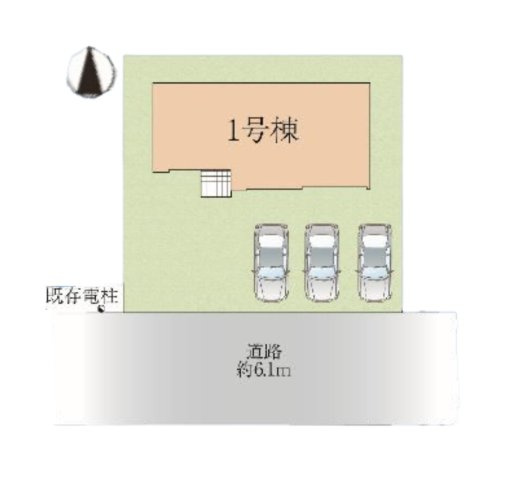 筑紫野市筑紫駅前通2丁目第1-1棟（1号棟）　の区画図|配置図（1号棟）