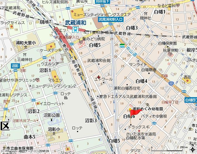 フォレストマンション武蔵浦和（キャニオンヴィラ高桑）の地図