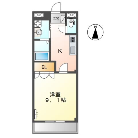 エルヴェ東小向Ⅰの間取り