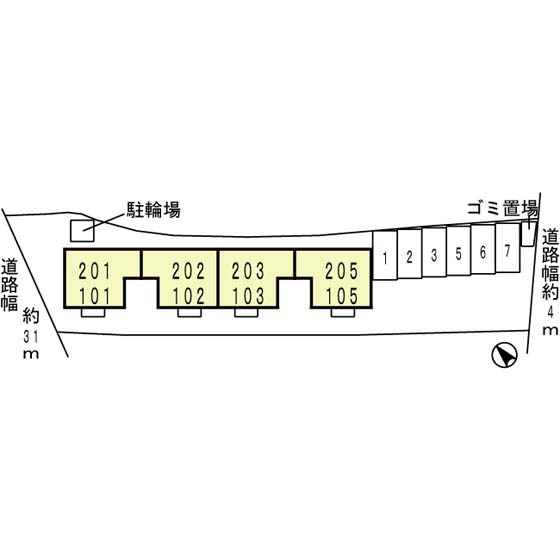パレス向日葵の区画図